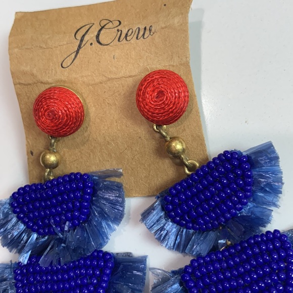 Jcrew blue and red earrings - Picture 2 of 2